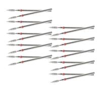 Zerodeko 20 Pièces Tête de Meulage Forme Flamme en Diamant Argenté pour Manucure Évite les Dommages de Surface, Remplaçable pour Hygiène en Salon de Manucure