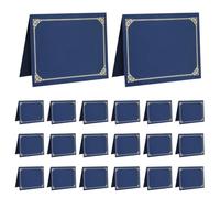 Zerodeko 20 porte-certificats 8,5 x 11 pouces, bordure dorée, papier | Porte-certificats, porte-diplômes, rangement élégant pour documents, couverture de portfolio formelle