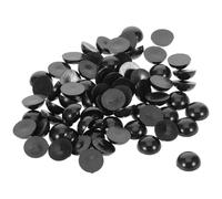 Zerodeko 200 pièces Flatback Half Round Plastic Doll Eyes for DIY Amigurumi Crochet Plush Toy Making and Scrapbooking Craft Accessories