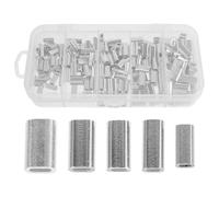 Zerodeko 200pièces Kit de Manchons à Sertir Aluminium pour Ligne de Connecteurs Résistants aux Intempéries Ferrules Robustes pour Câble et Montage Rapide de Ligne