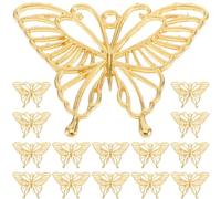 Zerodeko 20pcs Pendentifs Cadre Creux en Alliage Doré Forme Aile Légers et Faciles à Ranger pour Bijoux Faits Main et Créations DIY Lors de Mariages ou Noël