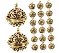 Zerodeko 20pièces Cloches Artisanales de Noël Vintage Petites Cloches Décoratives pour Loisirs Créatifs Accessoires pour Soi-même des Pendentifs de Fête