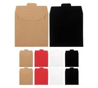 Zerodeko 20pièces Pochettes Papier pour CD DVD Kraft Étiquettes Personnalisables pour Rangement Couleurs Naturel Lot