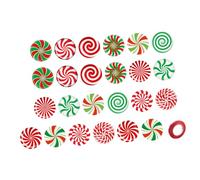 Zerodeko 24 Feuilles Décoration Noël Suspendue Bonbons Pendentifs Pet avec Ornements Suspendus pour Sapin Mur et Cheminée et pour