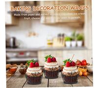 Zerodeko 24 pièces Décorations de Gâteau Papier Halloween Caissettes à Gâteau Jetables Papier Creux Motif Toile Araignée Embellissements pour et Pâtisseries