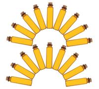 Zerodeko 24 Pièces Mini Flacons Verre Marron avec Bouchon Liège Étanche Protection Lumière pour DIY Messages Mariage Fête Cadeaux