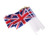Zerodeko 25 Ensembles Petit Drapeau du Royaume-uni 30x45cm en Polyester | Simple et Pratique, Facile à Transporter Nettoyer, Réutilisable, Accessoire de Fête et Soutien