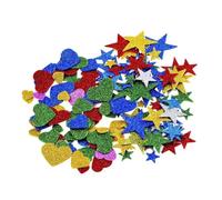 Zerodeko 2paquet Stickers Muraux Paillettes Étoiles Cœurs Autocollants Brillants Auto-adhésifs pour Décorations DIY Fête Garçon Fille Scrapbooking