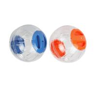 Zerodeko 2pcs Boule Interactive en Plastique pour Hamster, Balle Exercice Mentale et Physique, de Boule pour Petits Animaux, Stimule et Renforce L'amitié Couleur Couleur Aléatoire