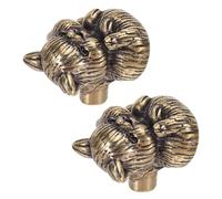 Zerodeko 2pcs Boutons de Porte en Laiton Massif Forme Chat Design Créatif et Installation Facile pour Meuble D'intérieur et Commode Élégante