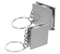 Zerodeko 2pcs Porte-clés Mètre Ruban Métallique 1 Mètre Rétractable Portable avec Anneau, Design Compact et Haute Précision pour Usage Intérieur et Extérieur