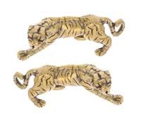 Zerodeko 2pcs Porte-clés Tigre en Cuivre Antique Portable et Compact pour Décoration Suspendue DIY Style Unique et Créatif de Tigre Couleur Or