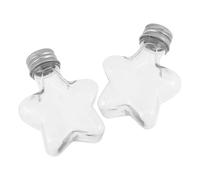 Zerodeko 2pièces Bouteille à Souhaits Étoile Bocal Plastique Transparent avec Bouchon Bouteille Vide Plastique pour Bricolage Art du Sable