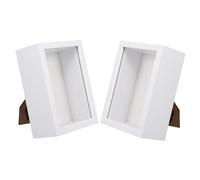 Zerodeko 2pièces Cadre Photo Bois Avec Vitrine Pour Médailles Souvenirs De Mariage Tickets Et Photos Cadre Décoratif Multifonctionnel Avec Design Élégant Et Fait Main