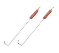 Zerodeko 2pièces Fourchette Barbecue Inox Fourche à Viande Longue Antiadhésive Outil Léger et Portable pour Grillades Plein Air