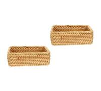 Zerodeko 2pièces Panier De Rangement Tressé Pour Fruits Et Snacks Boîte De Rangement Élégante Pour Bureau Et Maison Modèle De Crémaillère