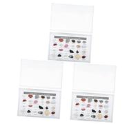 Zerodeko 3 Boîtes Spécimen de minerai naturel Bureau pierres décoratives décor de pierre petits cristaux en vrac rochers petits cailloux pierres pour l'artisanat boite en plastique Coloré