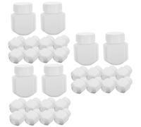 Zerodeko 3 Ensembles Bouteille De Rechargeable Pilulier Voyage De Toilette Capsule Bouteilles De Pilule De Voyage Flacons De Pilules Avec Bouchons Pehd Blanche 10 Pièces * 3
