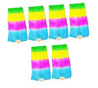 Zerodeko 3 Ensembles Fan De Danse du Ventre Délirer Tissu Soies Fan De Maquillage Gland Ruban Voiles D'éventail Ventilateur pour Ventilateur du Ventre Éventails en Soie Bois 2 Pièces * 3