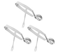 Zerodeko 3 ensembles Lot Pinces Escargot Acier Inoxydable Fourchettes Ustensiles Résistants et Polyvalents pour Manger Escargots et Fruits de Mer Accessoires de Table pour Cuisine et