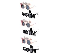 Zerodeko 3 Ensembles Lunettes De Mariage Amusantes Accessoires Photo Pour Enterrement De Vie De Jeune Fille Comprenant Lunette Noire Pour Marié Et Pour Mariée Pour Créer Une 2 Pièces * 3