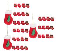 Zerodeko 3 Ensembles Ornements De De Noël De Noël De Noël Fées Hortensia Lumières Arbre De Noël Jouets De Noël Ornements De Noël Décor De Noël Rouge Non Tissé 16 pièces * 3