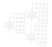 Zerodeko 3 Ensembles Pendentif Flocon De Neige Transparent Flocons De Neige De Noël Lumières De Fête en Plein Air The Holiday Decoration Hiver Parure Noel Décoration De Noël 18 Pièces * 3