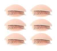 Zerodeko 3 paires Kit Paupières Amovibles Réalistes pour Entraînement Maquillage et Extension Cils Remplacements Pratiques pour Tête Mannequin Outil de Pratique Maquillage pour Extensions