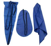 Zerodeko 3 Pcs Kit de Chiffon de Nettoyage pour Saxophone Professionnel en Flanelle Bleu sans Rayures Solide pour Joueurs et Amateurs de Saxophone
