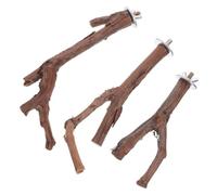 Zerodeko 3 perchoirs en Bois pour Cage à Oiseaux, Support balançoire en | Perchoir en vigne de 17 cm pour cages à perroquets, jouet pour calopsittes, perruches et pinsons