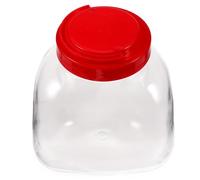 Zerodeko 3 Pièces Bouteille à Bouche Oblique Boîte Pots De Stockage Pots à Épices avec Étiquette Conteneurs Réutilisable Pot De Nourriture Rempli Plastique pour Animaux De Compagnie Blanche