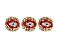 Zerodeko 3 pièces Breloques Œil Maléfique Alliage Connecteurs Ronds pour Fabrication de Bijoux DIY Bracelet Collier Perles Décoratives Élégantes et Accessoires Créatifs