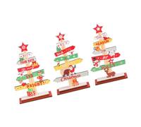 Zerodeko 3 pièces Décoration de Noël de Ornements de Sapin de Noël pour Bureau pour Décorer Table Étagère et Vitrine