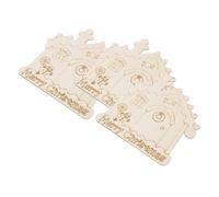 Zerodeko 3 pièces Étiquettes Bois à Suspendre Non Peintes avec Corde Ornements Maison Bois DIY pour Peinture Décorations Naturelles de Couronne de Noël