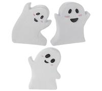 Zerodeko 3 Pièces Panneau Fantôme d'halloween pour Fête d'halloween en Bois Blanc, Décoration de Table Compacte et Créative Ambiance Effrayante et Originale