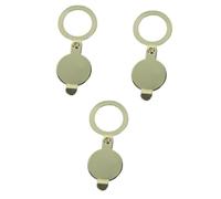 Zerodeko 3 Pièces Pièce De Couverture Arrière Oeil De Chat Plaque De Recouvrement De Trou De Porte Bloqueur Trous Serrures De Porte pour La Sécurité des Enfants Téléspectateur Came Cuivre