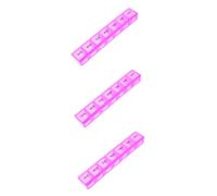 Zerodeko 3 Pièces Pilulier Voyage Organisateur Boîtes à Pilules Étui à Pilules Organisateur Quotidien Organisateur De Voyages Portable Organisateurs Trieur De Pilules Pp Rose