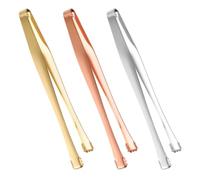 Zerodeko 3 Pièces Pinces à Glaçons en Acier Inoxydable Antirouille, Faciles à Utiliser, pour Servir Snacks et Sucre en Cube Cuisine ou Buffet