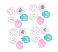Zerodeko 30 Pièces Ballons Latex Hawaïens Décoratifs pour Fête Anniversaire Ballons à Pois Transparents Thème Plage avec Flamant et Ananas Ensemble pour Décoration Festive