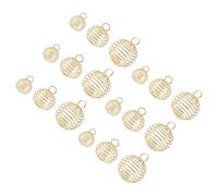 Zerodeko 30 Pièces Pendentif Cage à Billes en Spirale en Alliage Or, Extensible et Facile à Reprendre Sa Forme, Fabrication de Bijoux DIY et Colliers D'aromathérapie