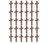 Zerodeko 30 Pièces Pendentif Croix en Bois Élégant pour Création de Bijoux Diy, Breloque Décorative Flexible pour Contemplation et Fêtes