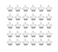 Zerodeko 30 pièces Pierres à facettes Couronne Charms Nail Art Décoration Ongles Manucure DIY Accessoires 30pcs 3# Couronne