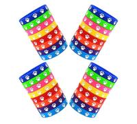 Zerodeko 32 Pièces Bracelet Patte de Chien en Silicone Extensible, Doux | Style Mignon, pour Événements à Thème Animalier et Soirées Musicales, Lot Présent Couleur Aléatoire
