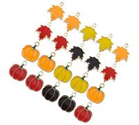 Zerodeko 32 Pièces Breloques Réutilisables pour Fabrication de Bijoux de Citrouille en Alliage de Zinc Style Automne Thanksgiving pour Colliers et Boucles D'oreilles
