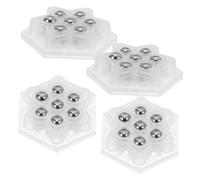 Zerodeko 32 Pièces Mini Self-adhesive Caster Wheels Swivel Stainless Steel Silent Rollers For Furniture Storage Shelves And Appliances