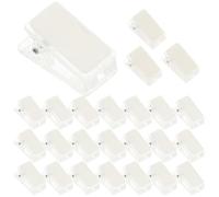 Zerodeko 35 Clips Adhésifs Transparents pour Carte D'identité et Badge de Travail, Légers et Portables en Plastique et Fer, Lot de 35 Pièces pour Bureau ou Usage Quotidien