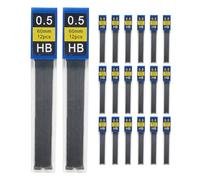 Zerodeko 360 Pièces Pointe de Crayon Mécanique Hb 0,5mm Noires en Résine | Recharge, Tracé Régulier et Cassure Réduite, pour Prise de Notes au Bureau et Dessin Technique