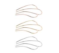 Zerodeko 3pièces Bâtonnet à Cheveux Français Métal Fourchette à Cheveux pour Chignon Peigne avec Pince Accessoire de Coiffure Vintage