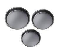 Zerodeko 3pièces Lot de Plaques à Pizza Acier Antiadhésives Moules Ronds pour Cuisson Maison Plateau de Pâtisserie Polyvalent pour Gâteau et Légumes Rôtis