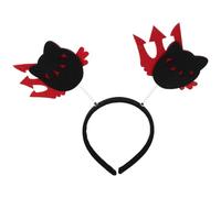 Zerodeko 3pièces Serre-têtes Chat Noir Maléfique Lot pour Halloween Accessoire Coiffure Décoration Cheveux Cosplay Fête